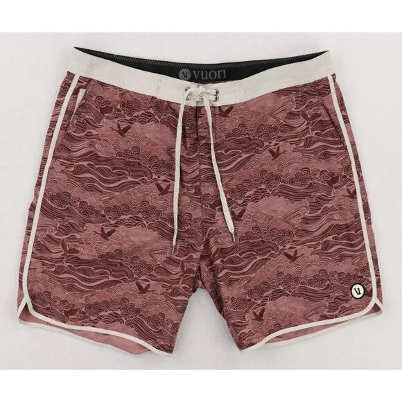 Vuori Cruise Board Shorts Mens 36 Cedar Vintage Ocean Unlined Swim Trunks - Picture 1 of 7